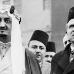 عکس؛ سفر در زمان؛ «ملک فیصل، پادشاه عربستان با پسر 9 ساله اش در نیویورک»؛ سال 1325