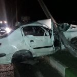 عکس؛ برخورد پژو ۲۰۶ با گاردریل دو قربانی گرفت