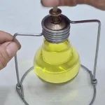 ببینید؛ یک ایده ساده برای ساخت یک چراغ نفتی با لامپ سوخته