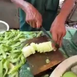 ببینید؛ غذای خیابانی در هند؛ تهیه چات خیار در کلکته