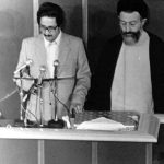 عکس؛ سفر در زمان؛ «بنی‌صدر در بازدید از تحریریه روزنامه انقلاب اسلامی»؛ سال 59
