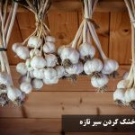 طریقه خشک کردن سیر تازه با پوست و ساقه