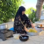 ببینید؛ غذای روستایی در ایلام؛ فرآیند پخت شیرینی محلی بژی «برساق»
