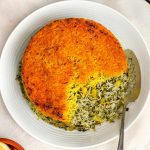 طرز تهیه گشنیز پلو با مرغ زعفرانی مجلسی؛ خوشمزه فوری