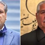 خاص‌ترین صحنه از علی انصاری در مراسم ترحیم پدرش علی اکبر انصاری